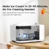 imageCOWSAR 1 Quart Ice Cream Maker Machine with Builtin Compressor Fully Automatic No Prefreezing 1 Hour Keepcooling Easy to Clean