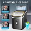 imageCOWSAR Countertop Ice Cube Maker 30LBS24H Portable Ice Machine with Top External Water Tank SelfCleaning Function 16 Pcs Ice Cube13 Mins Ice Scoop and Basket Perfect for Home Office BlackBlack