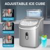 imageCOWSAR Countertop Ice Cube Maker 30LBS24H Portable Ice Machine with Top External Water Tank SelfCleaning Function 16 Pcs Ice Cube13 Mins Ice Scoop and Basket Perfect for Home Office BlackGrey