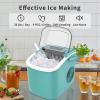 imageCOWSAR Ice Maker Countertop Portable Ice Machine with SelfCleaning 265lbs24Hrs 9 Bullet Ice Cubes in 6 Mins Ice Basket and Scoop Ideal for Home Kitchen Bar CampingGreen