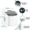 imageCOWSAR Ice Maker Countertop Portable Ice Machine with SelfCleaning 265lbs24Hrs 9 Bullet Ice Cubes in 6 Mins Ice Basket and Scoop Ideal for Home Kitchen Bar CampingWhite
