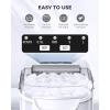 imageCOWSAR Ice Maker Countertop Portable Ice Machine with SelfCleaning 265lbs24Hrs 9 Bullet Ice Cubes in 6 Mins Ice Basket and Scoop Ideal for Home Kitchen Bar CampingLight White
