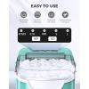 imageCOWSAR Ice Maker Countertop Portable Ice Machine with SelfCleaning 265lbs24Hrs 9 Bullet Ice Cubes in 6 Mins Ice Basket and Scoop Ideal for Home Kitchen Bar CampingLight Green