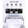 imageCOWSAR Ice Maker Countertop Portable Ice Machine with SelfCleaning 265lbs24Hrs 9 Bullet Ice Cubes in 6 Mins Ice Basket and Scoop Ideal for Home Kitchen Bar CampingLight Gray