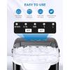 imageCOWSAR Ice Maker Countertop Portable Ice Machine with SelfCleaning 265lbs24Hrs 9 Bullet Ice Cubes in 6 Mins Ice Basket and Scoop Ideal for Home Kitchen Bar CampingDark Black