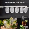imageCOWSAR Ice Maker Countertop Portable Ice Machine with SelfCleaning 265lbs24Hrs 9 Bullet Ice Cubes in 6 Mins Ice Basket and Scoop Ideal for Home Kitchen Bar CampingGrey