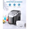 imageCOWSAR Ice Maker Countertop Portable Ice Machine with SelfCleaning 265lbs24Hrs 9 Bullet Ice Cubes in 6 Mins Ice Basket and Scoop Ideal for Home Kitchen Bar CampingDark Black