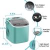 imageCOWSAR Ice Maker Countertop Portable Ice Machine with SelfCleaning 265lbs24Hrs 9 Bullet Ice Cubes in 6 Mins Ice Basket and Scoop Ideal for Home Kitchen Bar CampingGreen