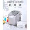 imageCOWSAR Ice Maker Countertop Portable Ice Machine with SelfCleaning 265lbs24Hrs 9 Bullet Ice Cubes in 6 Mins Ice Basket and Scoop Ideal for Home Kitchen Bar CampingLight Gray