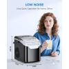 imageCOWSAR Ice Maker Countertop Portable Ice Machine with SelfCleaning 265lbs24Hrs 9 Bullet Ice Cubes in 6 Mins Ice Basket and Scoop Ideal for Home Kitchen Bar CampingDark Black