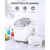 imageCOWSAR Ice Maker Countertop Portable Ice Machine with SelfCleaning 265lbs24Hrs 9 Bullet Ice Cubes in 6 Mins Ice Basket and Scoop Ideal for Home Kitchen Bar CampingLight White