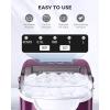 imageCOWSAR Ice Maker Countertop Portable Ice Machine with SelfCleaning 265lbs24Hrs 9 Bullet Ice Cubes in 6 Mins Ice Basket and Scoop Ideal for Home Kitchen Bar CampingPurple