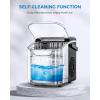 imageCOWSAR Ice Maker Countertop Portable Ice Machine with SelfCleaning 265lbs24Hrs 9 Bullet Ice Cubes in 6 Mins Ice Basket and Scoop Ideal for Home Kitchen Bar CampingDark Black