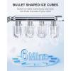 imageCOWSAR Ice Maker Countertop Portable Ice Machine with SelfCleaning 265lbs24Hrs 9 Bullet Ice Cubes in 6 Mins Ice Basket and Scoop Ideal for Home Kitchen Bar CampingLight Green
