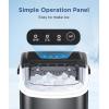 imageCOWSAR Ice Maker Countertop Stainless Steel Portable Ice Maker Machine with SelfCleaning 265lbs24Hrs 6 Mins9 Pcs Bullet Ice Perfectly for Home Use GiftStainless Steel Black