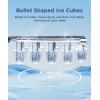 imageCOWSAR Ice Maker Countertop Stainless Steel Portable Ice Maker Machine with SelfCleaning 265lbs24Hrs 6 Mins9 Pcs Bullet Ice Perfectly for Home Use GiftStainless Steel Black