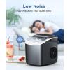 imageCOWSAR Ice Maker Countertop Stainless Steel Portable Ice Maker Machine with SelfCleaning 265lbs24Hrs 6 Mins9 Pcs Bullet Ice Perfectly for Home Use GiftStainless Steel Black