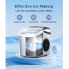 imageCOWSAR Ice Maker Countertop Stainless Steel Portable Ice Maker Machine with SelfCleaning 265lbs24Hrs 6 Mins9 Pcs Bullet Ice Perfectly for Home Use GiftStainless Steel Silver