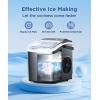 imageCOWSAR Ice Maker Countertop Stainless Steel Portable Ice Maker Machine with SelfCleaning 265lbs24Hrs 6 Mins9 Pcs Bullet Ice Perfectly for Home Use GiftStainless Steel Black