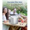 imageCOWSAR Ice Maker Countertop Stainless Steel Portable Ice Maker Machine with SelfCleaning 265lbs24Hrs 6 Mins9 Pcs Bullet Ice Perfectly for Home Use GiftStainless Steel Silver