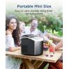 imageCOWSAR Ice Maker Countertop Stainless Steel Portable Ice Maker Machine with SelfCleaning 265lbs24Hrs 6 Mins9 Pcs Bullet Ice Perfectly for Home Use GiftStainless Steel Black