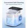 imageCOWSAR Ice Maker Countertop Stainless Steel Portable Ice Maker Machine with SelfCleaning 265lbs24Hrs 6 Mins9 Pcs Bullet Ice Perfectly for Home Use GiftStainless Steel Black
