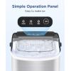 imageCOWSAR Ice Maker Countertop Stainless Steel Portable Ice Maker Machine with SelfCleaning 265lbs24Hrs 6 Mins9 Pcs Bullet Ice Perfectly for Home Use GiftStainless Steel Silver