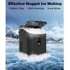 imageCOWSAR Nugget Ice Maker Countertop Chewable Pebble Ice 34Lbs Per Day Crunchy Pellet Ice Cubes Maker Machine with Self Cleaning Compact Portable Design for HomeKitchenRVOffice
