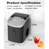 imageCOWSAR Nugget Ice Maker Countertop Chewable Pebble Ice 34Lbs Per Day Crunchy Pellet Ice Cubes Maker Machine with Self Cleaning Compact Portable Design for HomeKitchenRVOffice