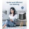 imageCOWSAR Nugget Ice Makers Countertop Pebble Ice Maker Machine with Soft Chewable Ice 34Lbs24H SelfCleaning OneClick Operation Pellet Ice Maker Countertop for HomeKitchenRVCampingBlack