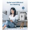 imageCOWSAR Nugget Ice Makers Countertop Pebble Ice Maker Machine with Soft Chewable Ice 34Lbs24H SelfCleaning OneClick Operation Pellet Ice Maker Countertop for HomeKitchenRVCampingSilver