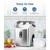 imageCOWSAR Nugget Ice Makers Countertop Pebble Ice Maker Machine with Soft Chewable Ice 34Lbs24H SelfCleaning OneClick Operation Pellet Ice Maker Countertop for HomeKitchenRVCampingSilver