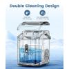 imageCOWSAR Nugget Ice Makers Countertop Pebble Ice Maker Machine with Soft Chewable Ice 34Lbs24H SelfCleaning OneClick Operation Pellet Ice Maker Countertop for HomeKitchenRVCampingBlack