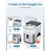 imageCOWSAR Nugget Ice Makers Countertop Soft Chewable Crushed Ice Maker Machine Portable Pebble Ice Maker Countertop 34LbsDay SelfCleaning OneButton Operation Ice Machine for Home Kitchen Party