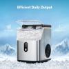 imageCOWSAR Nugget Ice Makers Countertop Soft Chewable Pellet Ice Machine with AutoCleaning Function 35Lbs24H Portable Ice Makers for Kitchen Office HomeBlackStainless Steel Silver