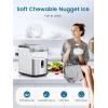 imageCOWSAR Nugget Ice Makers Countertop Soft Chewable Pellet Ice Machine with AutoCleaning Function 35Lbs24H Portable Ice Makers for Kitchen Office HomeBlackStainless Steel Silver