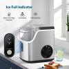 imageCOWSAR Nugget Ice Makers Countertop Soft Chewable Pellet Ice Machine with AutoCleaning Function 35Lbs24H Portable Ice Makers for Kitchen Office HomeBlackStainless Steel Silver