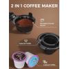 imageCOWSAR Single Serve Coffee Maker Coffee Brewer for Capsule and Ground Coffee Capsule Coffee Machine with 40 Oz Water Tank 5 Brew Sizes Up To 14 Oz Black