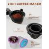 imageCOWSAR Single Serve Coffee Maker K Cup Coffee Brewer for Capsule and Ground Coffee Capsule Coffee Machine with 40 Oz Water Tank InstantHeat 5 Brew Sizes Up To 14 Oz BlackCoffee Maker