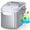 imageCOWSAR Ice Maker Countertop Portable Ice Machine with SelfCleaning 265lbs24Hrs 9 Bullet Ice Cubes in 6 Mins Ice Basket and Scoop Ideal for Home Kitchen Bar CampingLight Gray