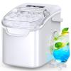 imageCOWSAR Ice Maker Countertop Portable Ice Machine with SelfCleaning 265lbs24Hrs 9 Bullet Ice Cubes in 6 Mins Ice Basket and Scoop Ideal for Home Kitchen Bar CampingLight White