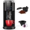 imageCOWSAR Single Serve Coffee Maker K Cup Coffee Brewer for Capsule and Ground Coffee Capsule Coffee Machine with 40 Oz Water Tank InstantHeat 5 Brew Sizes Up To 14 Oz BlackCoffee Maker