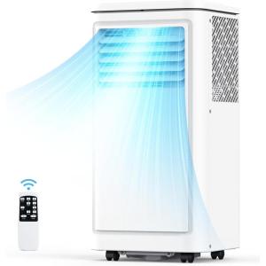 imageCOWSAR 8000 BTU Portable Air Conditioners Portable AC Cool up to 350 SqFt 4 Modes Room Air Conditioner with RemoteLED Display24Hrs Timer360 WheelsInstallation Kits Ideal for HomeOffice8000 BTU