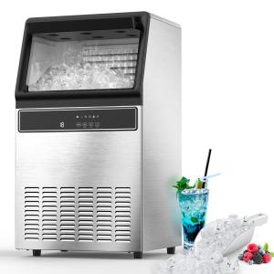 imageCOWSAR Commercial Ice Make Machine100 lbs24H 45 Ice CubesCycle Upgrade Stainless Steel Ice Maker with Self Cleaningampamp 48 Hour Timer for BarCafeRestaurantHome Under Counter Ice Machine