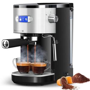 imageCOWSAR Single Serve Coffee Maker K Cup Coffee Brewer for Capsule and Ground Coffee Capsule Coffee Machine with 40 Oz Water Tank InstantHeat 5 Brew Sizes Up To 14 Oz BlackEspresso Machine