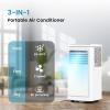 imageCOWSAR 8000 BTU Portable Air Conditioners Cools Up to 350 SqFt Portable AC Unit with Remote Builtin Cool Dehumidifier Fan Sleep Modes Room Air Conditioners with LED DisplayInstallation Kits