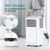imageCOWSAR 8000 BTU Portable Air Conditioners Cools Up to 350 SqFt Portable AC Unit with Remote Builtin Cool Dehumidifier Fan Sleep Modes Room Air Conditioners with LED DisplayInstallation Kits