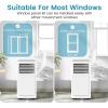 imageCOWSAR 8000 BTU Portable Air Conditioners Cools Up to 350 SqFt Portable AC Unit with Remote Builtin Cool Dehumidifier Fan Sleep Modes Room Air Conditioners with LED DisplayInstallation Kits