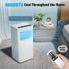 imageCOWSAR 8000 BTU Portable Air Conditioners Cools Up to 350 SqFt Portable AC Unit with Remote Builtin Cool Dehumidifier Fan Sleep Modes Room Air Conditioners with LED DisplayInstallation Kits