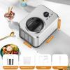 imageCOWSAR 16 Quart Ice Cream Maker Machine with Builtin Compressor Fully Automatic and No Prefreezing Frozen Yogurt Keepcooling and Timer Stainless Steel